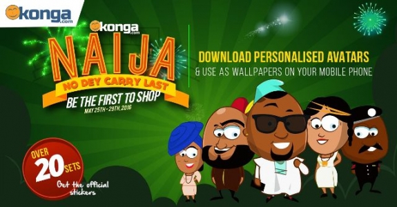 Konga customized stickers-naija no dey carry last