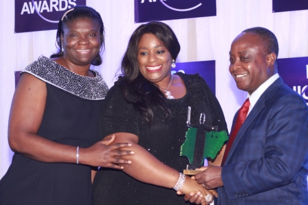 L-R: Managing Associate, Jackson, Etti and Edu, Mrs. Laide Adeyemo; Partner, Jackson, Etti and Edu, Chinyere Okorocha; and Principal Partner, Compos Mentis Chambers, Mr. Dafe Akpedeye, during the 2016 Nigerian Legal Awards in Lagos... on Friday 