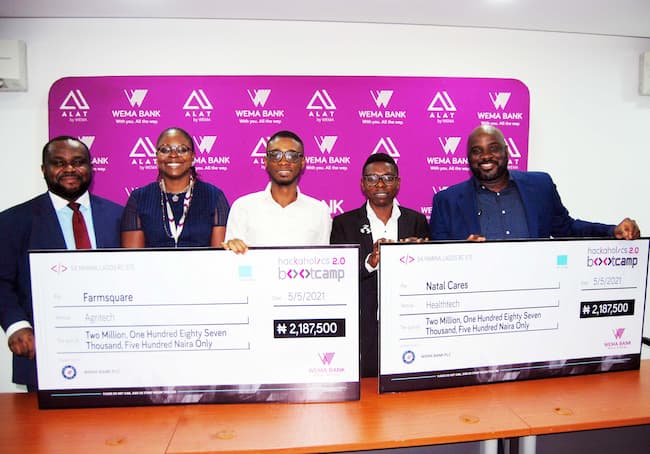 Four Startups Receive N2.1m Each From Wema Bank's Hackaholic 2.0 Bootcamp