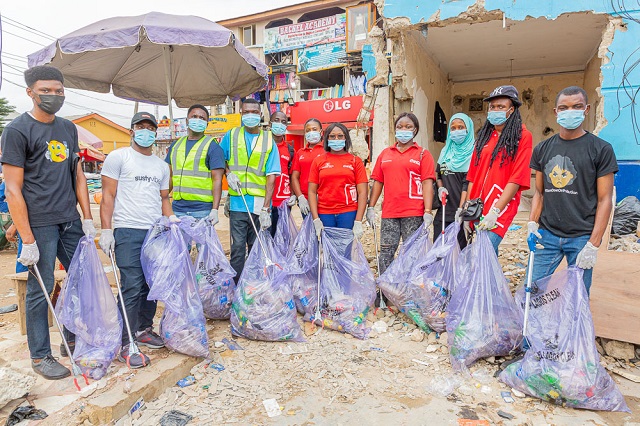 Volunteers at the Coca-Cola's World Cleanup Day.