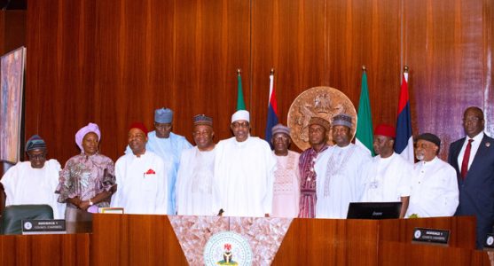 BREAKING: Buhari Meets Amaechi, Other Outgoing Cabinet Members