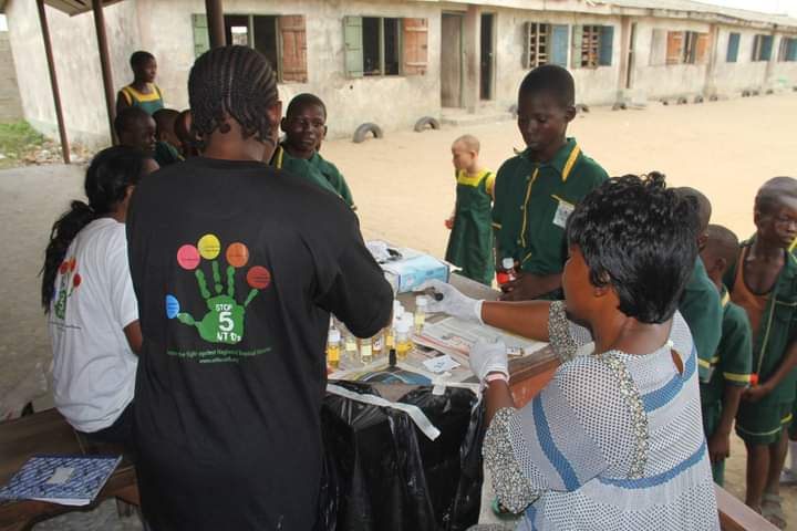 Schistosomiasis Intervention in a Primary school on Lagos-Mainland in 2014