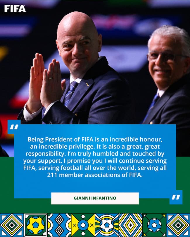 FIFA Re-elects Gianni Infantino As President