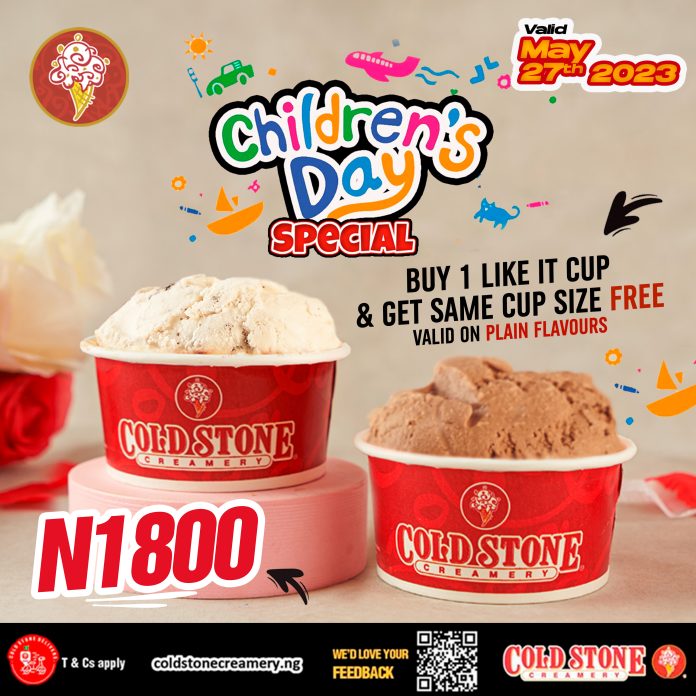 Cold Stone Awoof Deals: Get 50% Price Slash And BOGOF On Children's Day