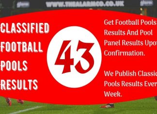 Week 43 Pool Result for Sat 25, Apr 2026, UK 2025/2026