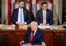 Donald Trump Delivers State Of The Union Address As Global Tensions With Iran Escalate