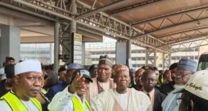 Ganduje Inspects Fire Damage At MMIA Terminal One