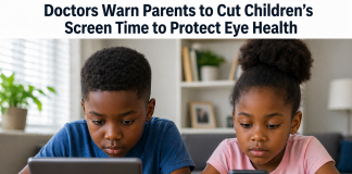 To protect eye health medical experts warn parents to cut children’s screen time