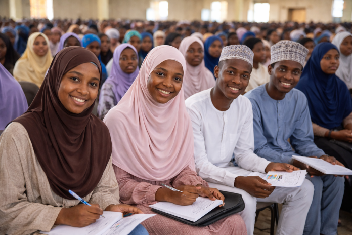 JAMB exam preparation in the hall