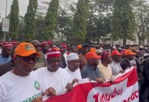 ADC leaders, supporters storm INEC headquarters over alleged political exclusion
