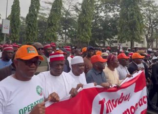 ADC leaders, supporters storm INEC headquarters over alleged political exclusion