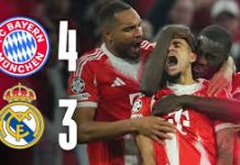 Bayern munich edge Real madrid 4–3, reach UCL semi-finals