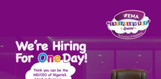 Wema bank announces final call for entries for one-Day MD/CEO children’s day initiative