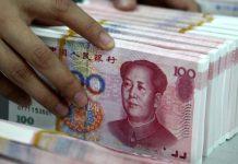Yuan strengthens against dollar on Monday