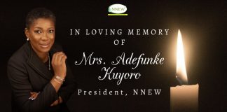 NNEW mourns passing of president, Mrs. Adefunke Kuyoro