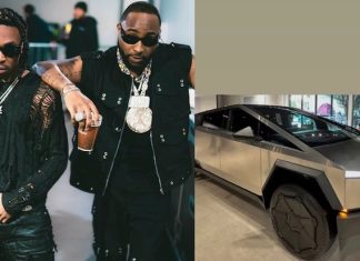 Davido gifts Mayorkun Tesla Cybertruck
