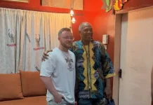 British artiste Luca Zuccotti visits New Afrika Shrine
