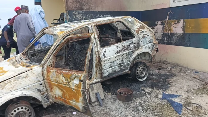 Photo of Attacked Police Unit