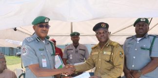 Seme Customs intercepts 1,306 sacks of expired noodles, hands explosives to police