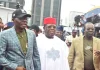 Umahi seeks Lagos support for Lagos-Calabar coastal highway service lanes