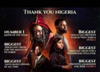 Faith-based remake “Agbara Nla: The Return” makes N71m at cinema debut